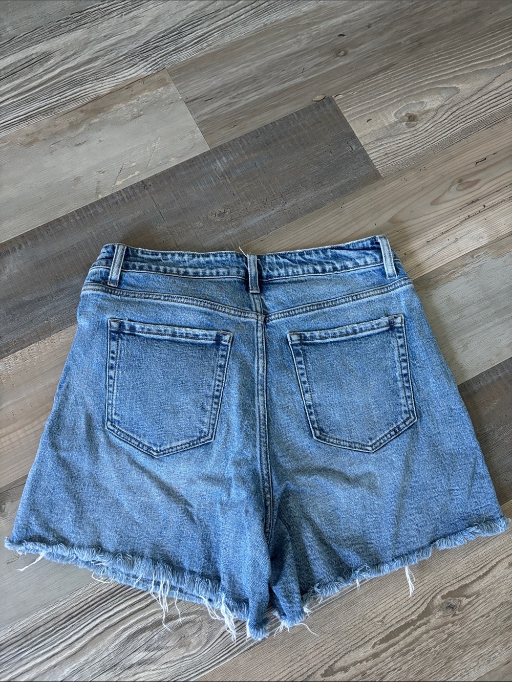 Light Blue High-Rise Denim Cutoff Shorts - Picture 2 of 2